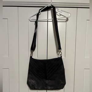 Black Leather Crossbody Bag